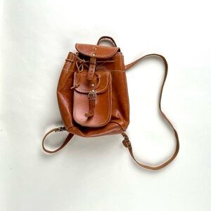 Brown Leather Backpack vintage